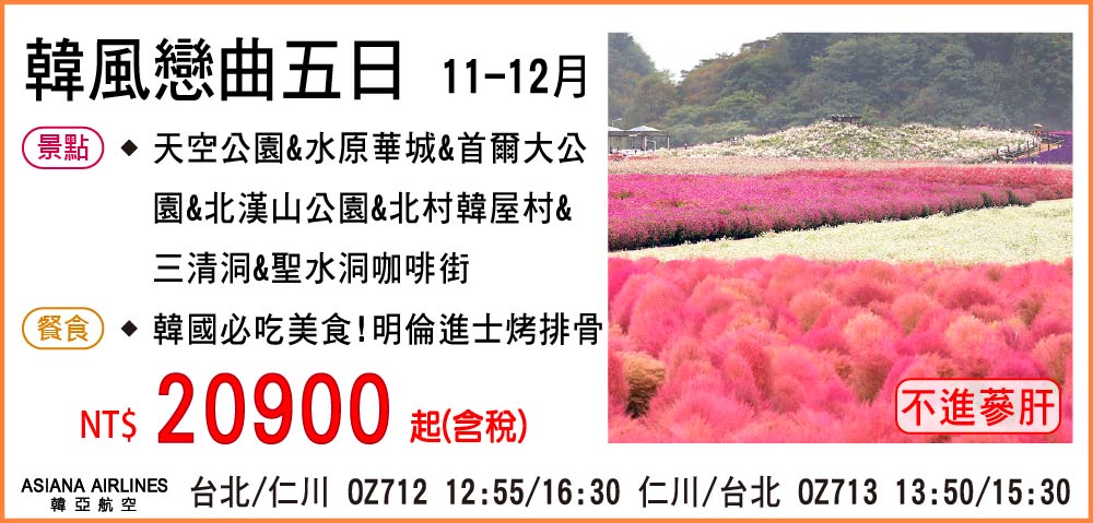 【My Korea 韓亞航空】韓風戀曲五日 11-12月-只進彩妝一站